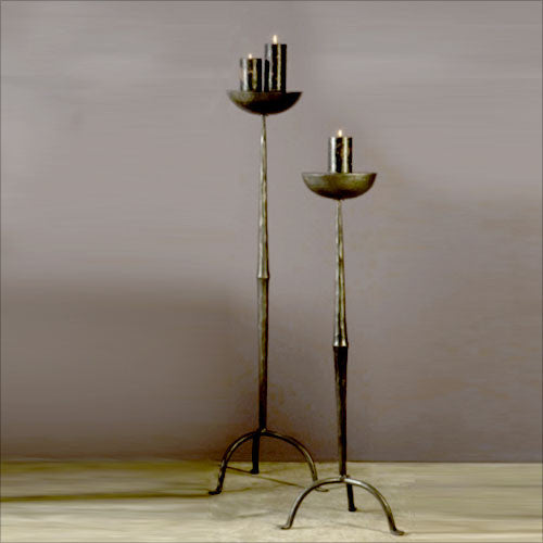Floor Candle Stand - black iron, 3 sizes - Canvas Interiors